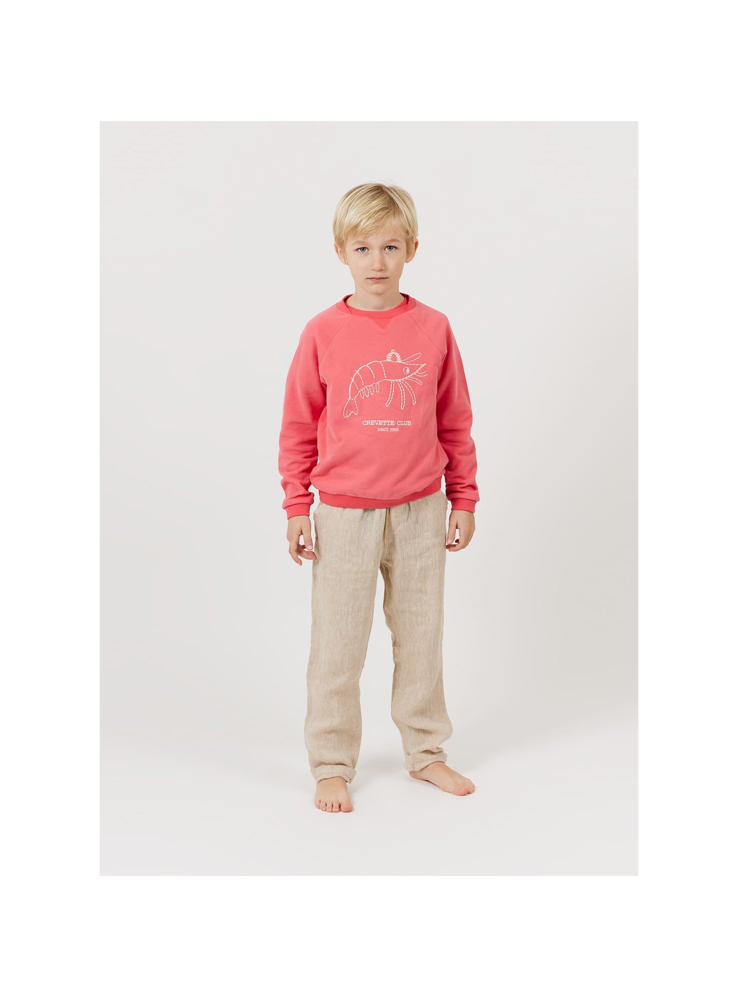 Arsène et les Pipelettes - Kinder Sweatshirt Shrimp Club rosa