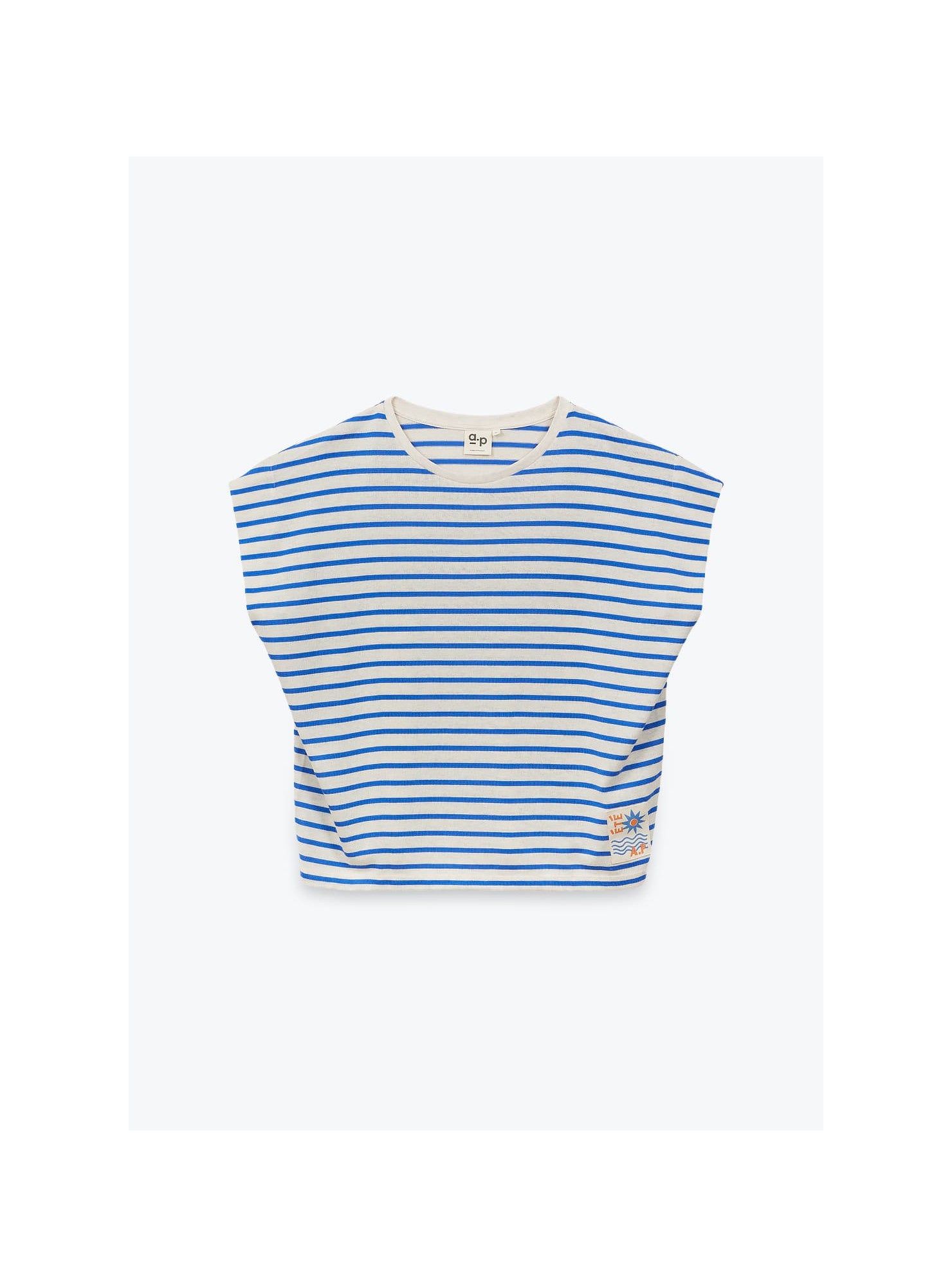 Arsène et les Pipelettes - Damen T-Shirt blau-weiß gestreift