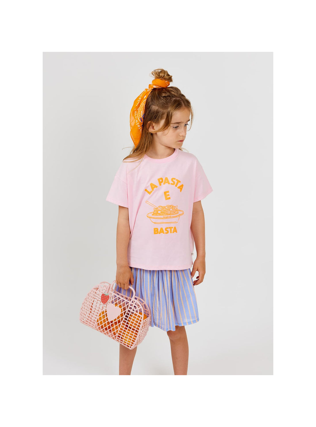 Arsène et les Pipelettes - Kinder T-Shirt "Pasta e Basta" rosa