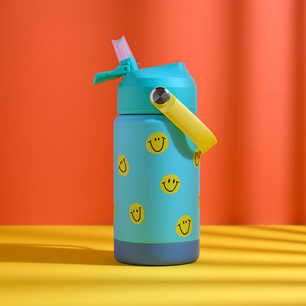 Ava & Yves - Kinder Trinkflasche Smile, türkis, 350ml