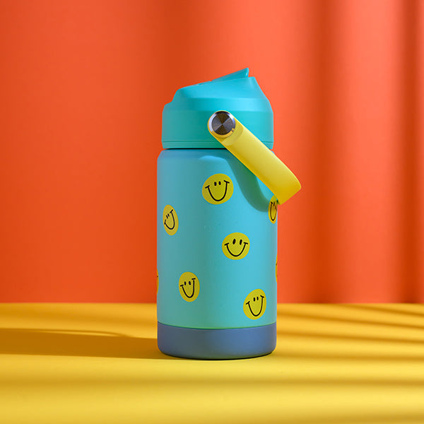 Ava & Yves - Kinder Trinkflasche Smile, türkis, 350ml
