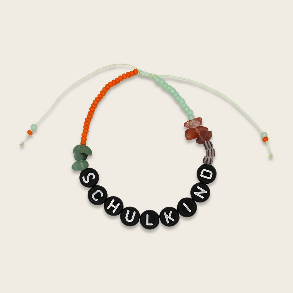 Ava & Yves -Perlenarmband Schulkind in mint/orange