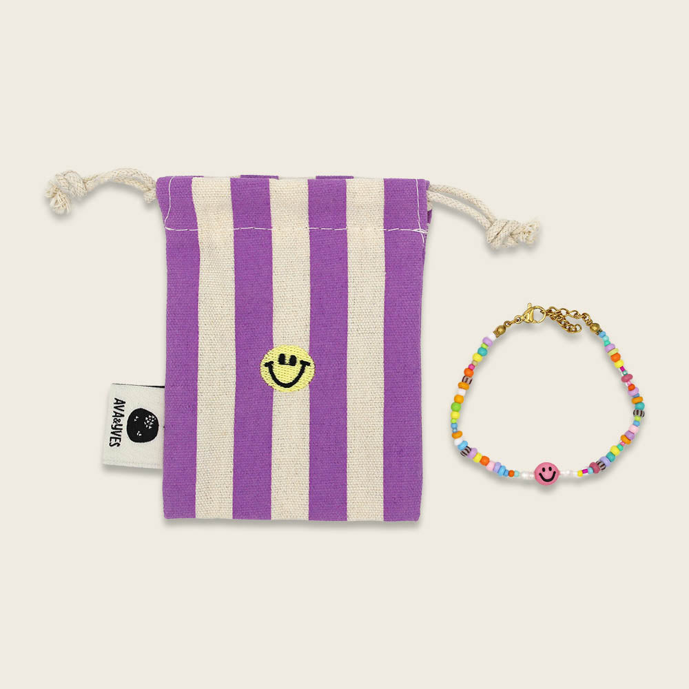 Ava & Yves -Kinder Perlenarmband bunt smile