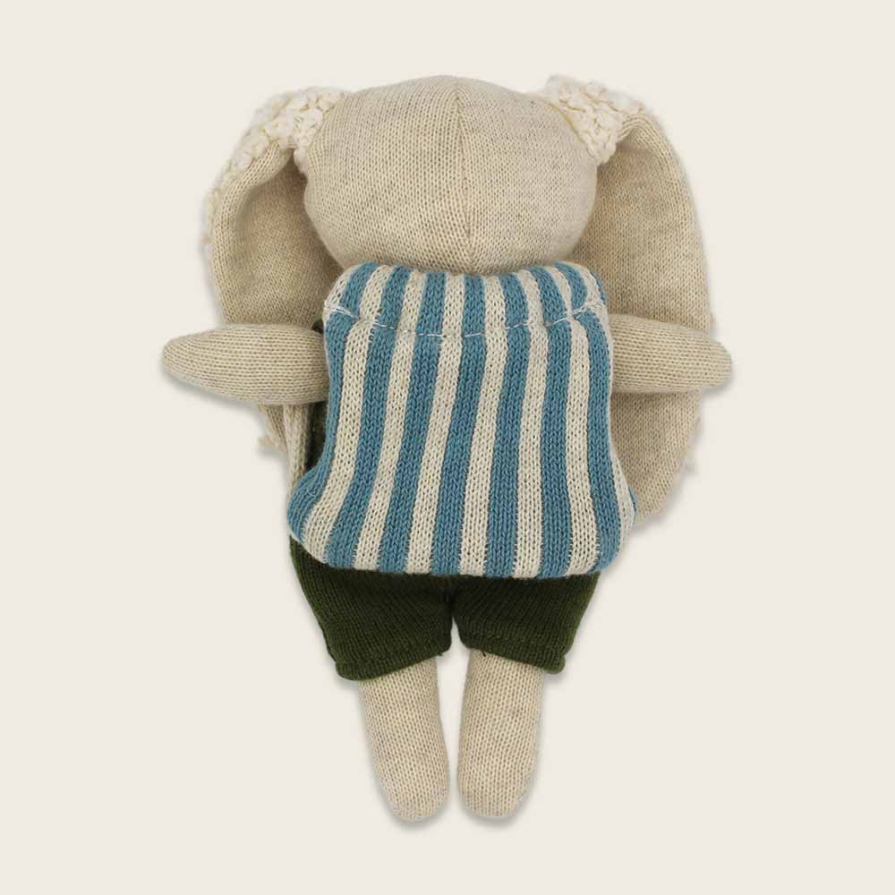 Ava & Yves - Hase Kindergartenkind, Anzug oliv mit Rucksack