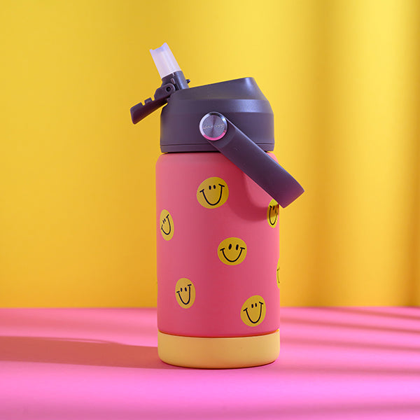 Ava & Yves - Kinder Trinkflasche Smile, pink 350ml