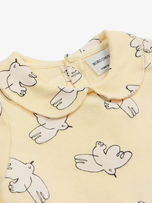 Bobo Choses - Baby T-Shirt Vögeln gelb