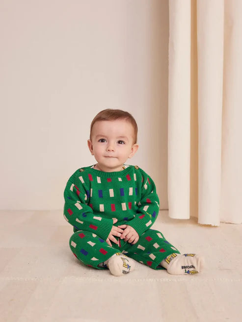 Bobo Choses - Baby Pullover Color Game grün