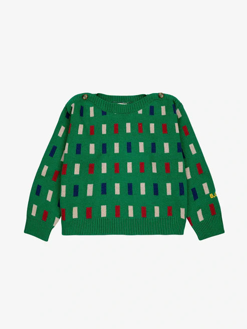 Bobo Choses - Baby Pullover Color Game grün