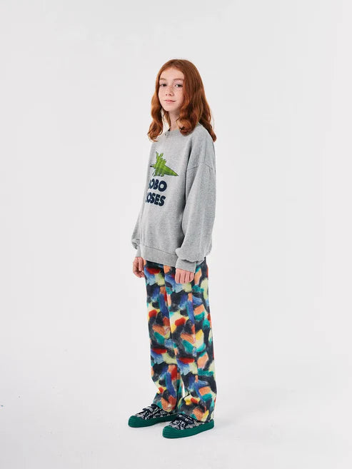 Bobo Choses - Kinder Sweatshirt Krokodil grau