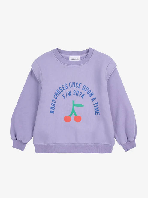 Bobo Choses - Kinder Sweatshirt Kirsche lila