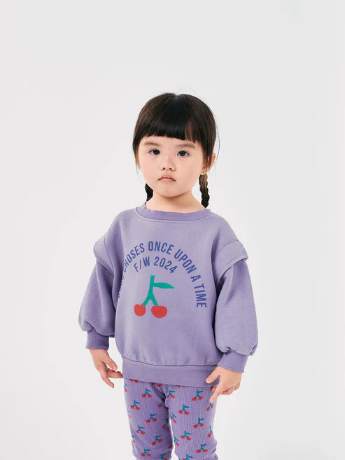 Bobo Choses - Kinder Sweatshirt Kirsche lila