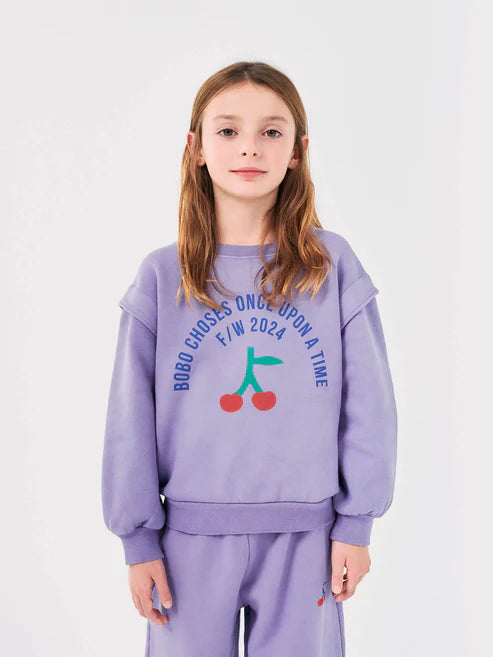 Bobo Choses - Kinder Sweatshirt Kirsche lila