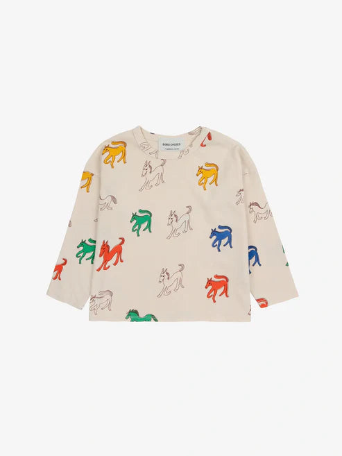 Bobo Choses - Baby T-Shirt Pferde natur