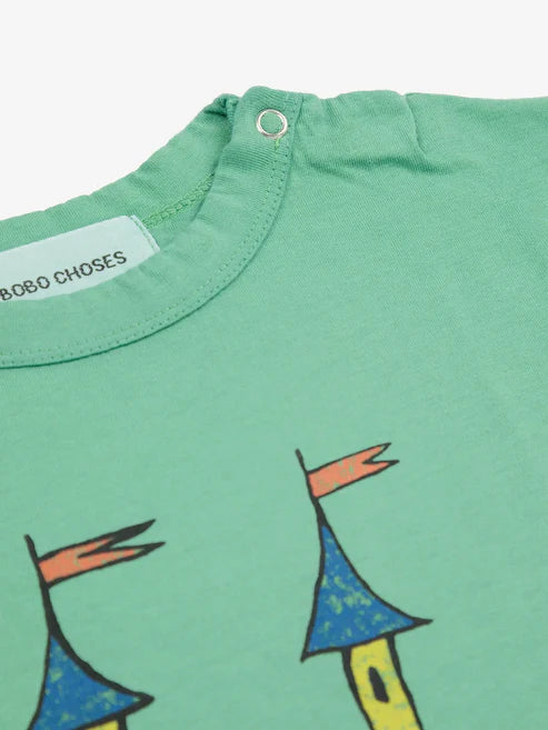 Bobo Choses - Baby T-Shirt Schloss grün