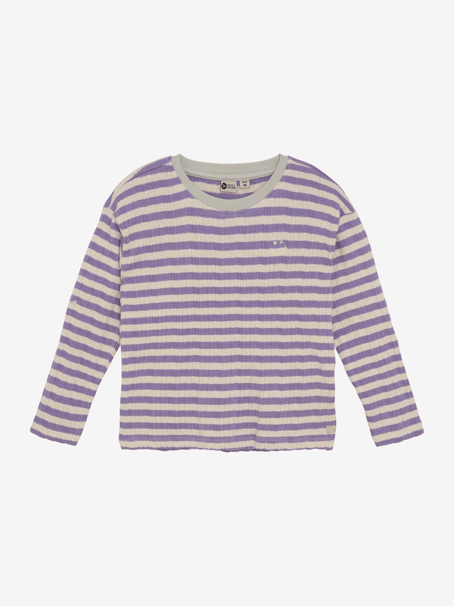 Brands4kids - Langarmshirt lila weiß gestreift für Kinder