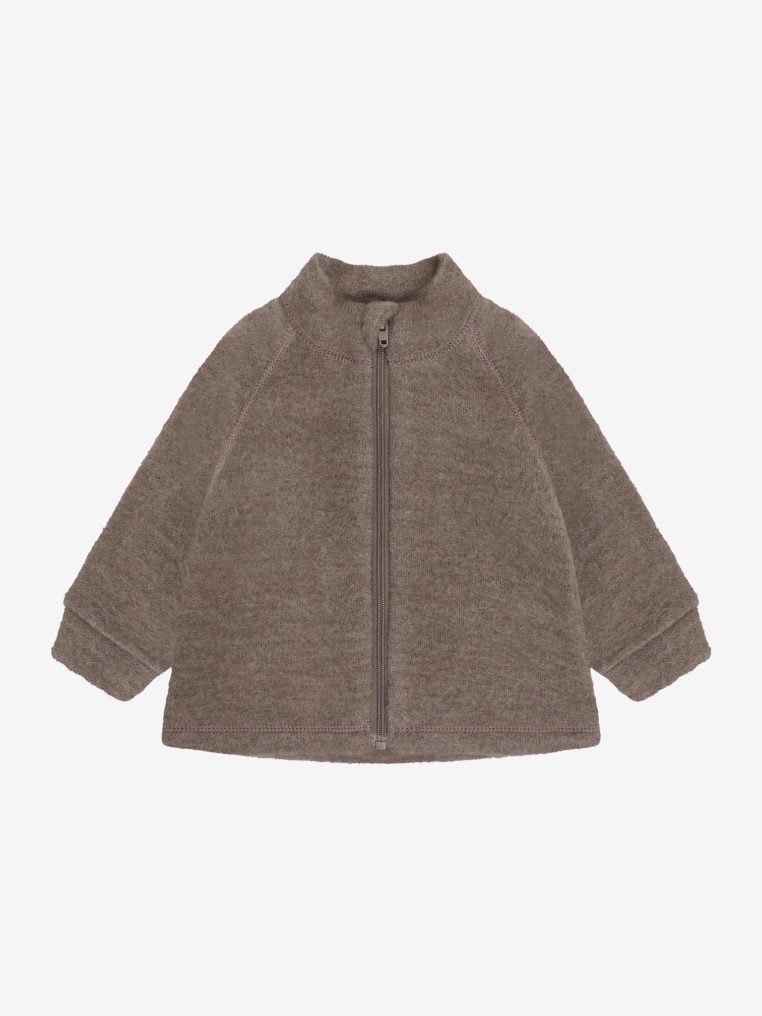 CeLaVi - Baby Jacke mit Reißverschluss aus Wolle braun