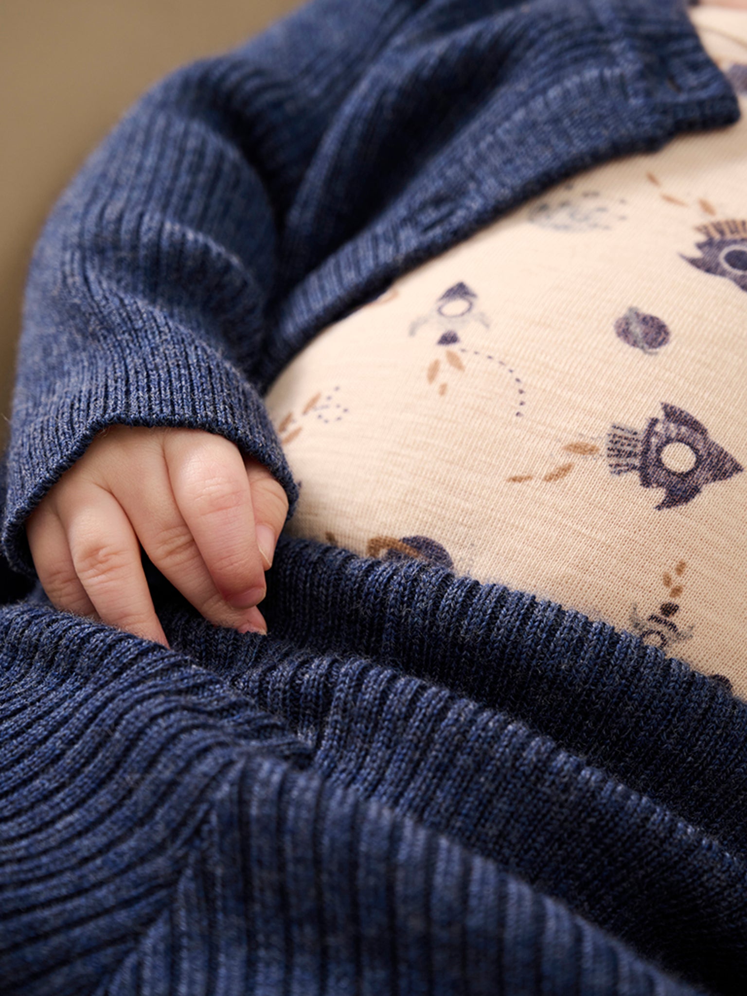 CeLaVi - Baby Strickjacke dunkelblau Wolle