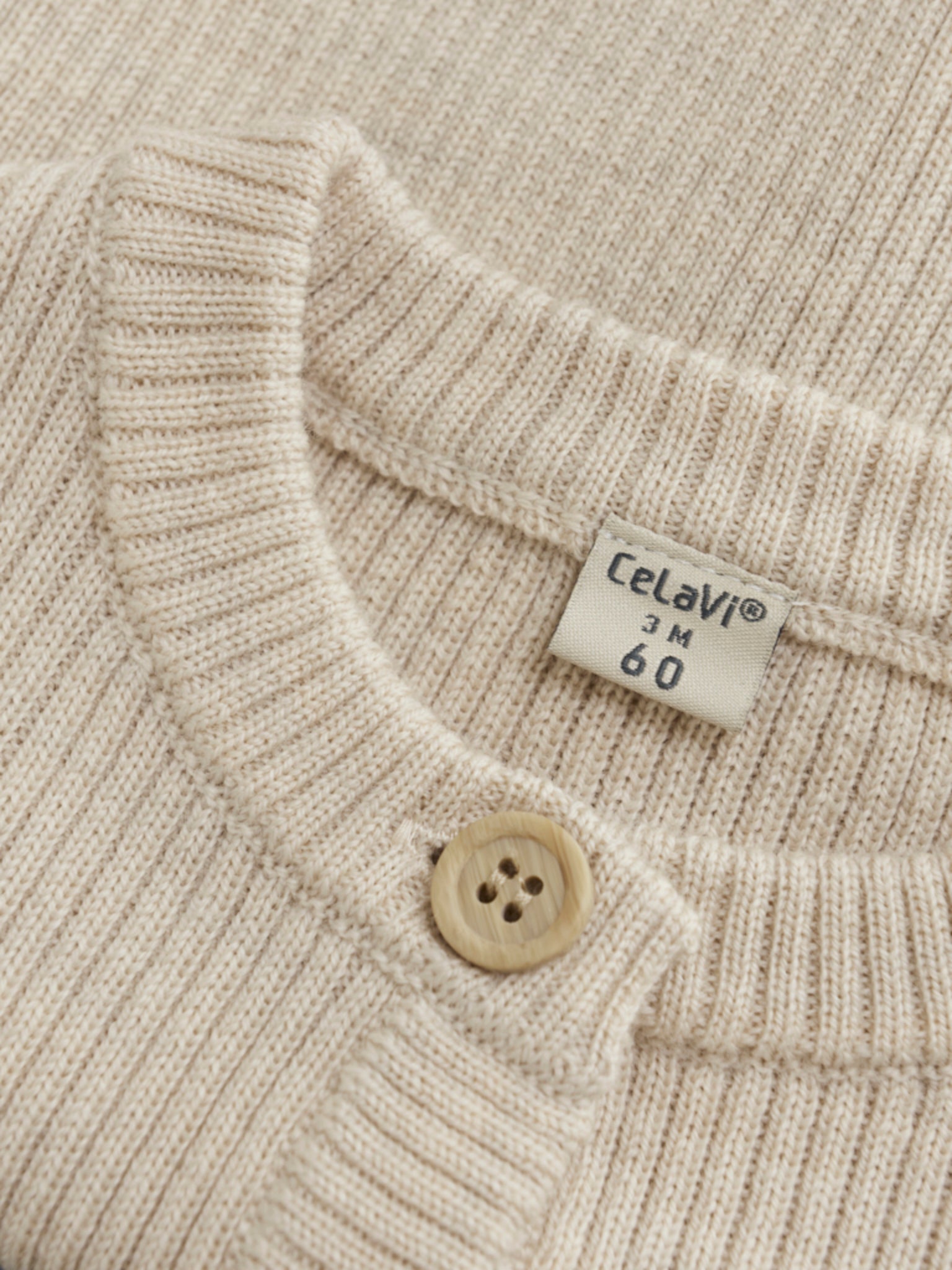 CeLaVi - Kinder Strickjacke beige Wolle