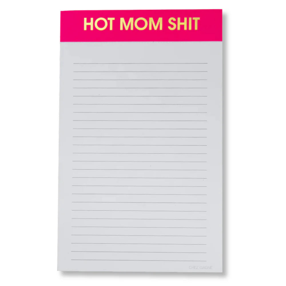 Chez Gagné - Notizblock Hot Mom Shit / Geschenk für Frauen / Geschenk für Mama