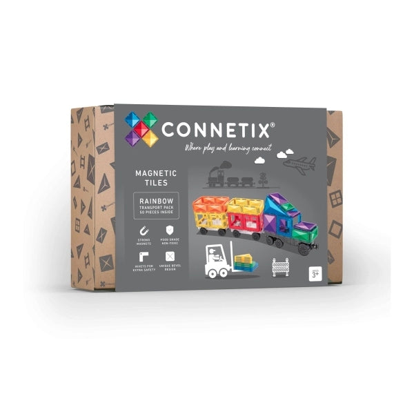 Connetix- Magnetbausteine Transporter Set Regenbogen
