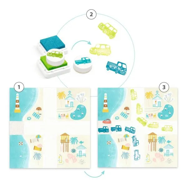 Djeco - Stempel Set: Verkehr - AURYN Shop