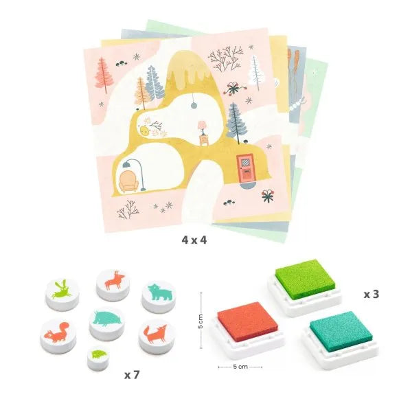 Djeco - Stempel Set: Tiere im Wald - AURYN Shop
