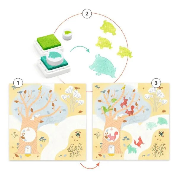 Djeco - Stempel Set: Tiere im Wald - AURYN Shop