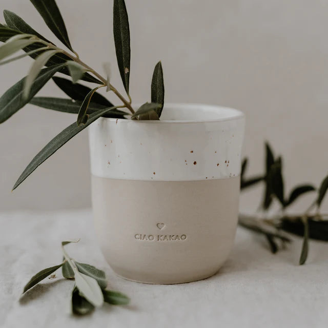 Eulenschnitt - handgemachter Becher CIAO KAKAO