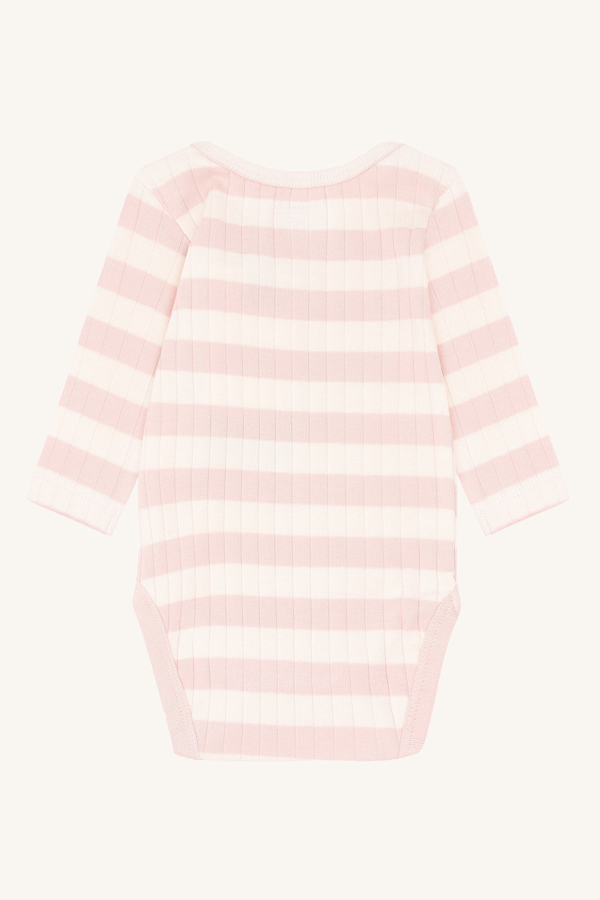 Hust & Claire - Baby Body Baumwolle (bio) Streifen rosa/ natur