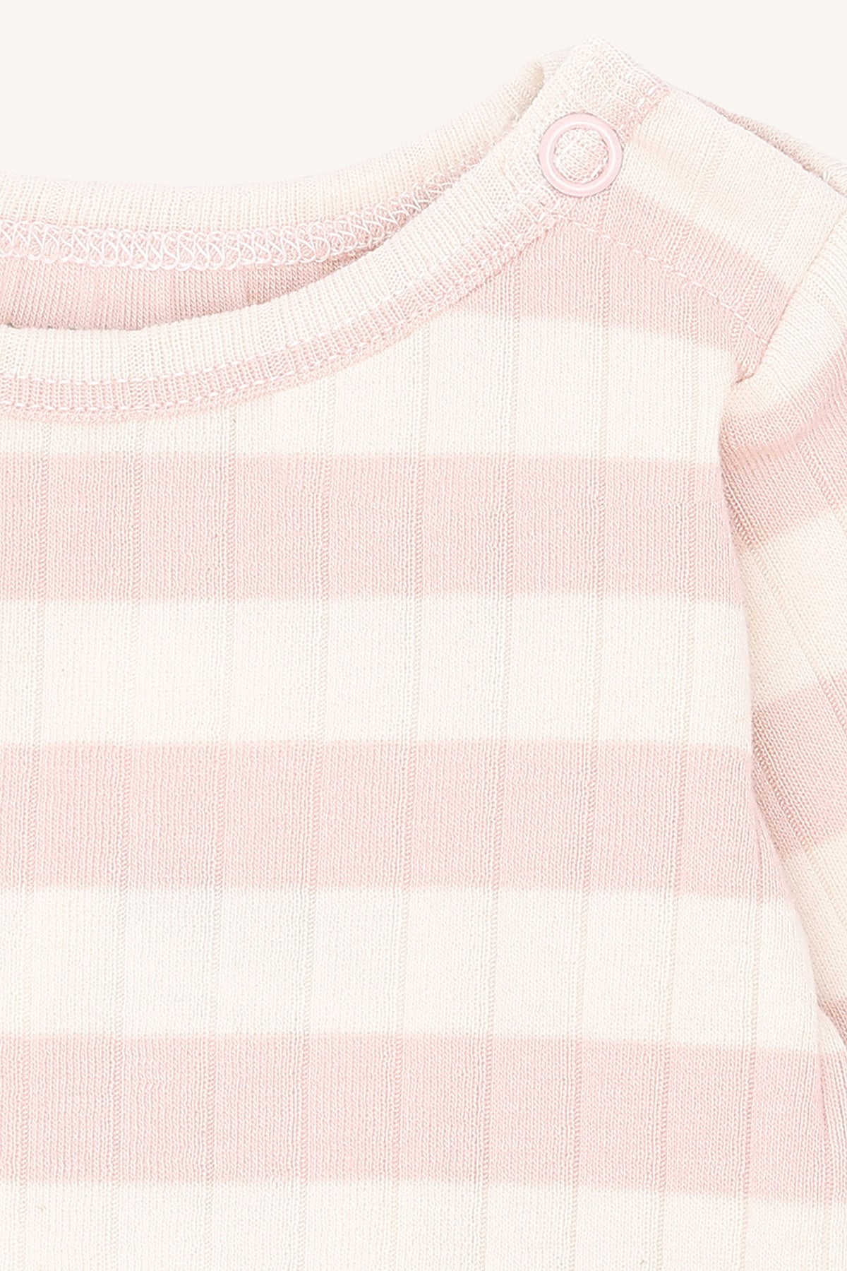 Hust & Claire - Baby Body Baumwolle (bio) Streifen rosa/ natur