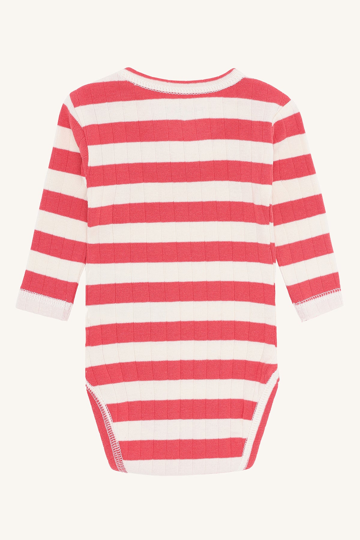 Hust & Claire - Baby Body Baumwolle (bio) Streifen rot/ natur