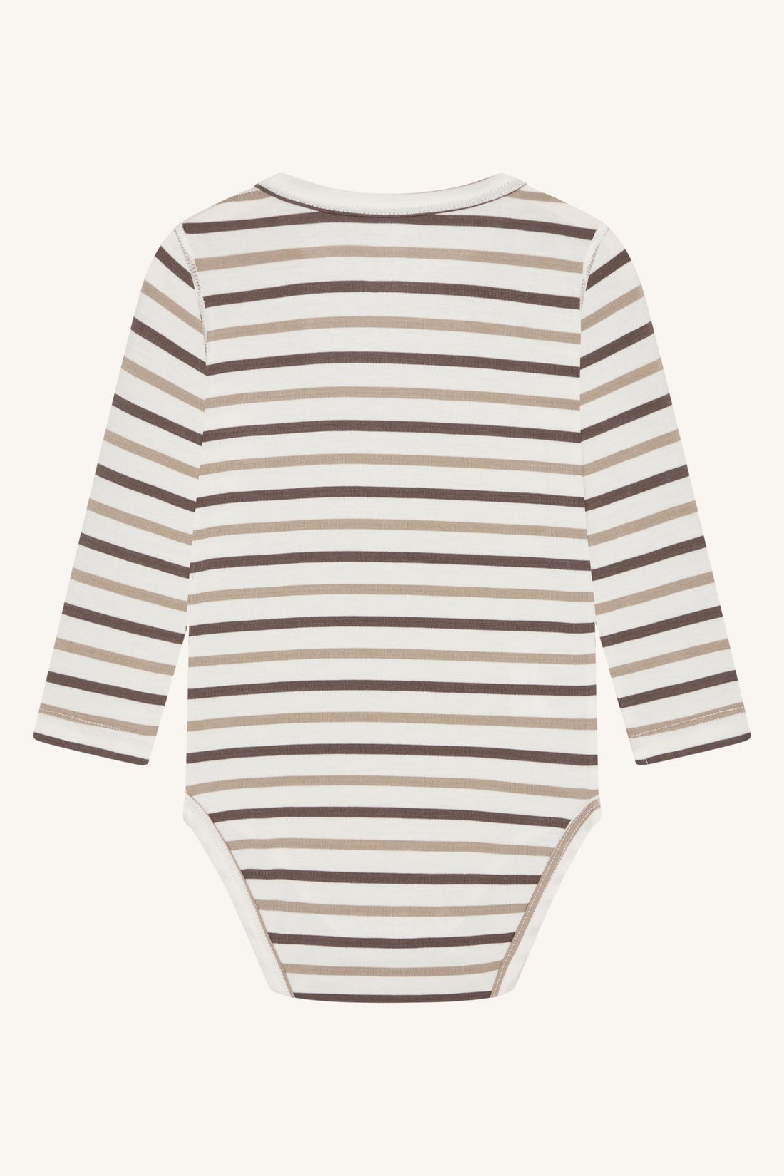 Hust & Claire - Baby Body Buller Bambus Streifen braun