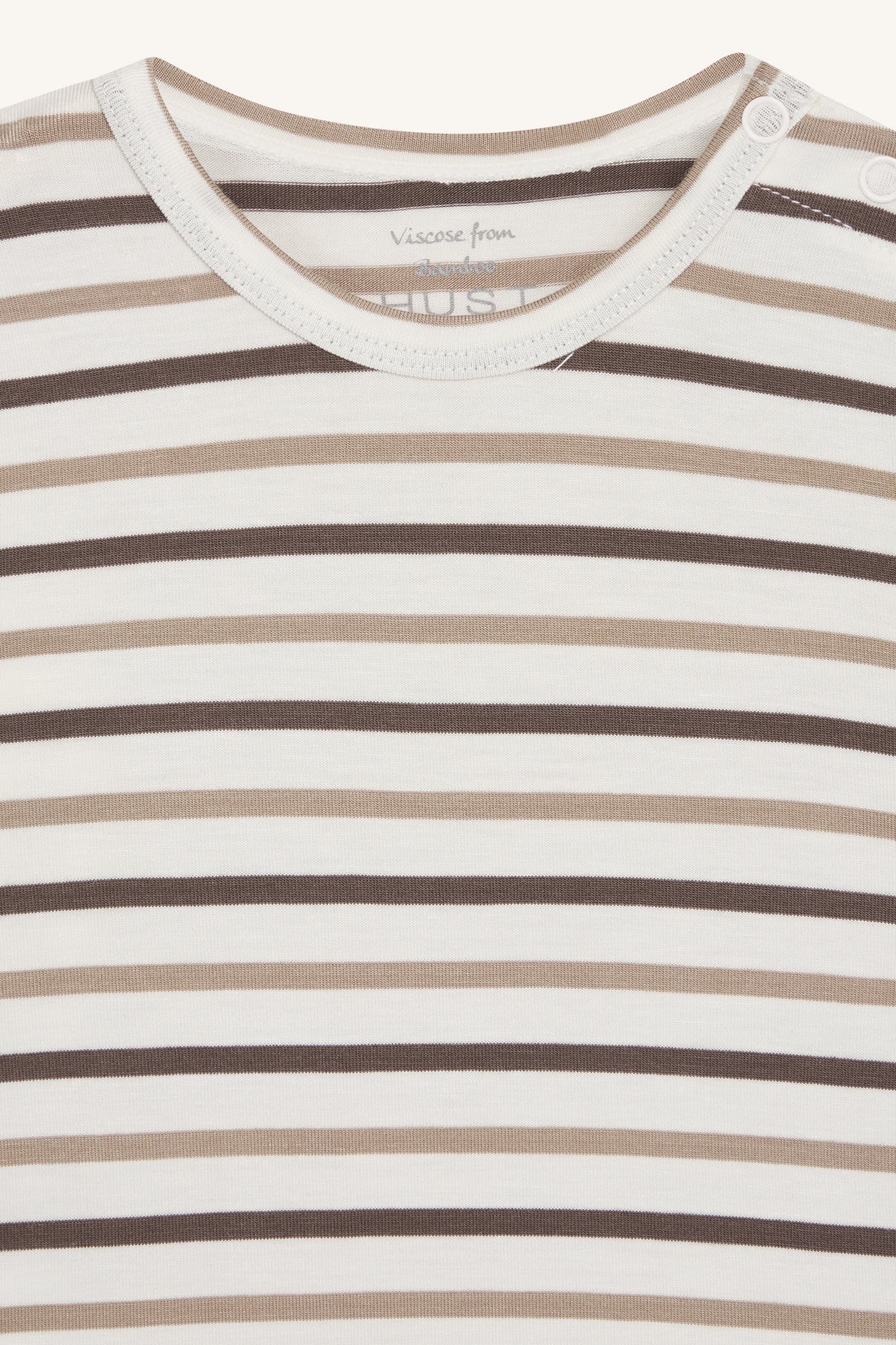 Hust & Claire - Baby Body Buller Bambus Streifen braun