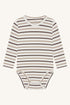 Hust & Claire - Baby Body Buller Bambus Streifen braun