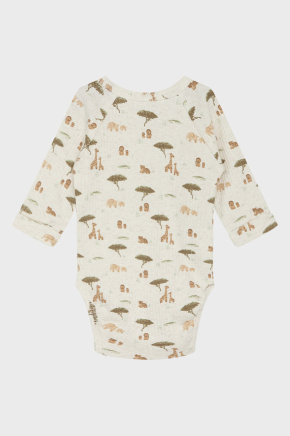 Hust & Claire - Babybody Biobaumwolle Safari natur