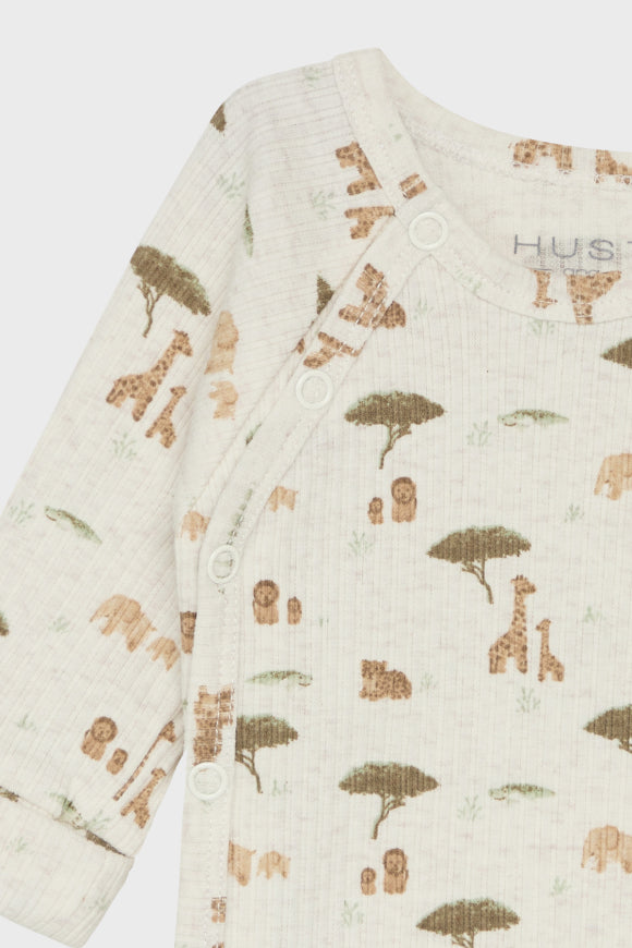 Hust & Claire - Babybody Biobaumwolle Safari natur