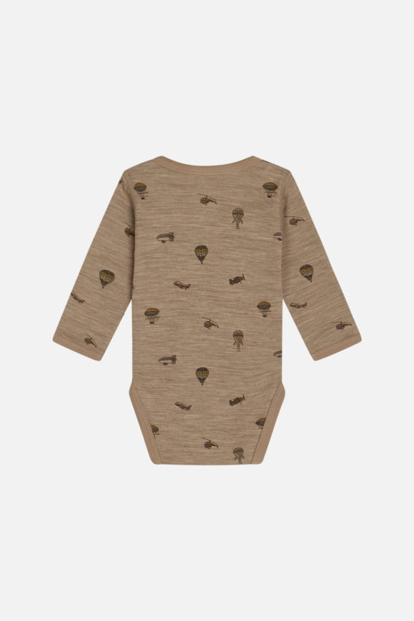 Hust & Claire - Baby Body Bo Flugzeug braun - AURYN Shop