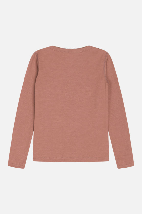 Hust & Claire - Kinder Langarmshirt Wolle Abba rosa - AURYN Shop