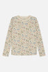 Süßes Langarmshirt aus weicher Stretch-Seiden-Wollmischung mit Erdbeere-Print von Hust & Claire.