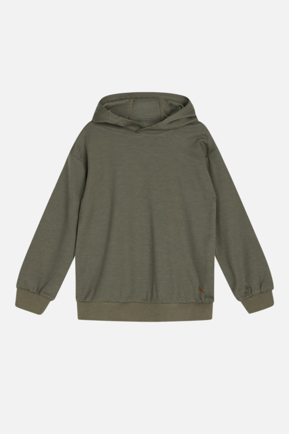 Schönes Kapuzen-Sweatshirt aus einer weichen, dehnbaren Viskosemischung aus Wolle und Bambus von Hust & Claire.