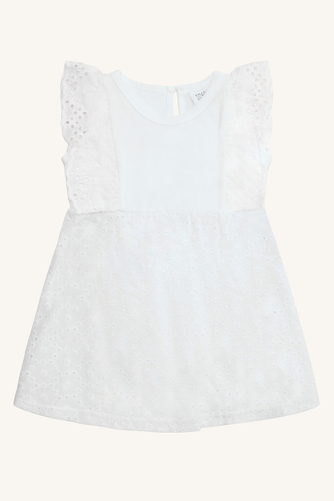 Hust & Claire - Baby Kleid Kristi Weiß Lochspitze