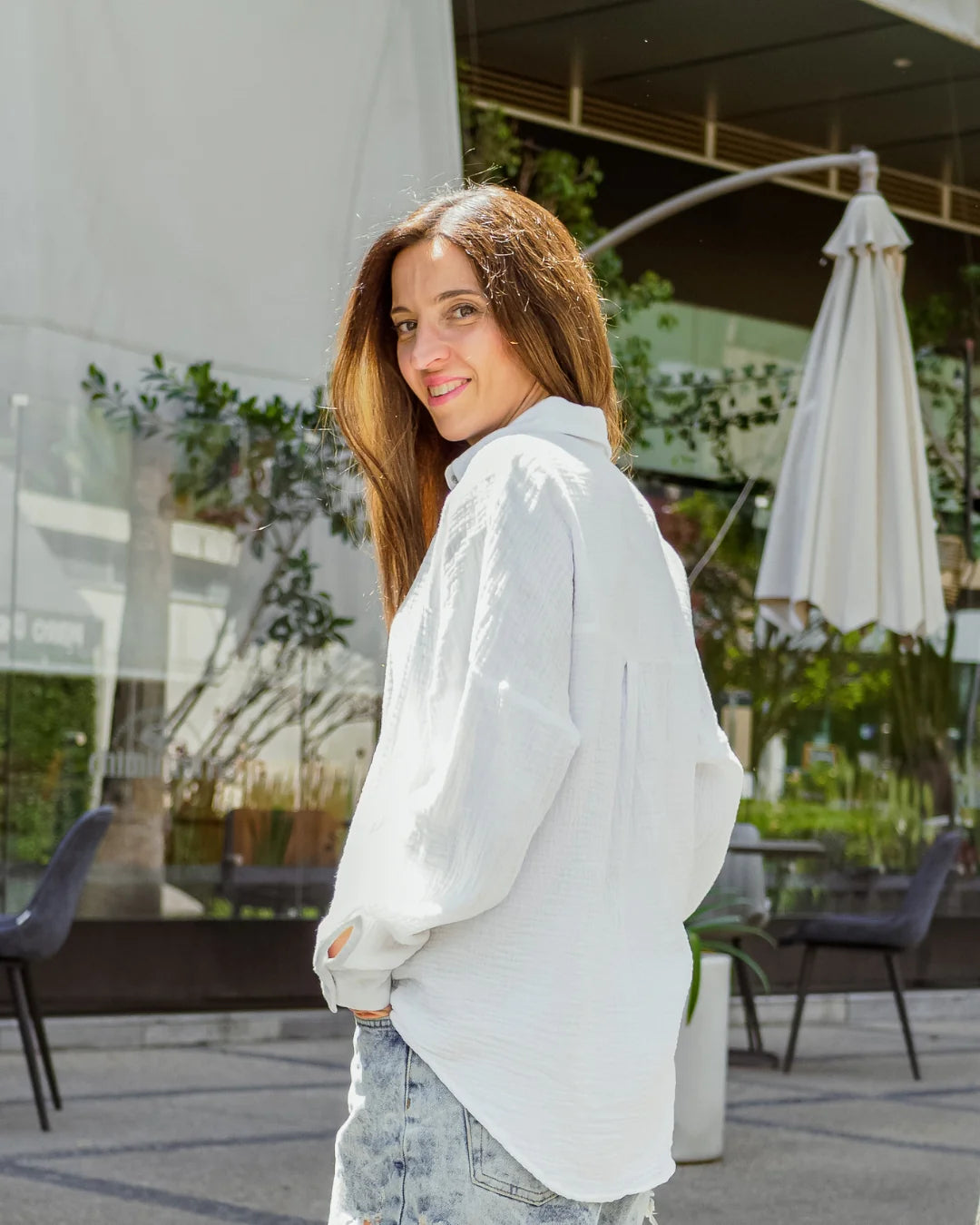 Hutch & Putch - Musselinbluse weiss Baumwolle(bio)