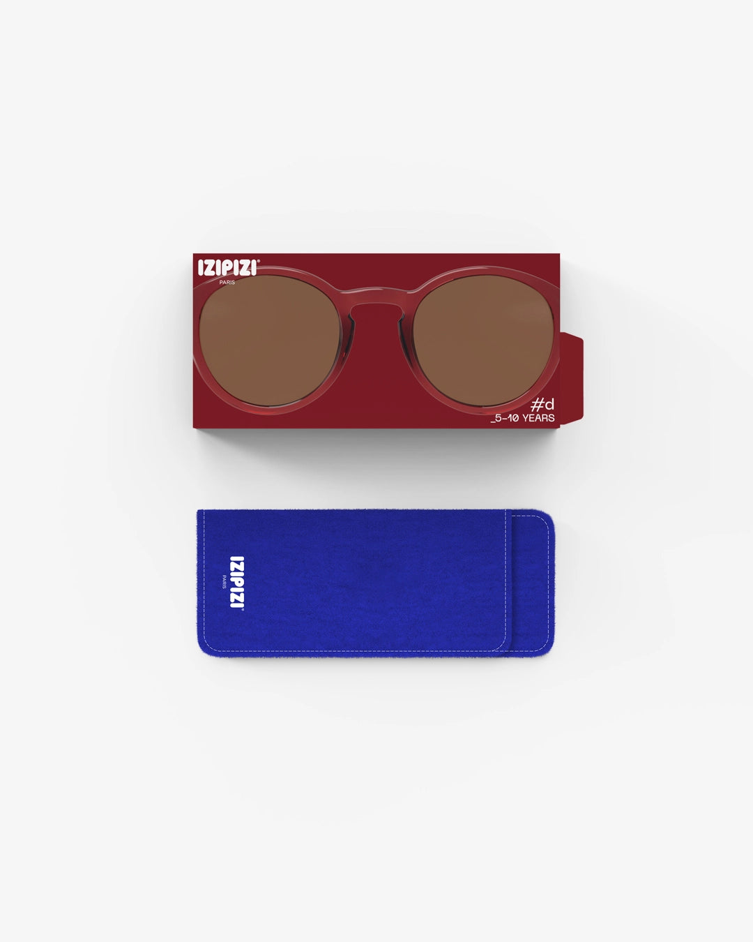 Izipizi - Kinder Sonnebrille D transparent rot 5-10 Jahre MINI & ME