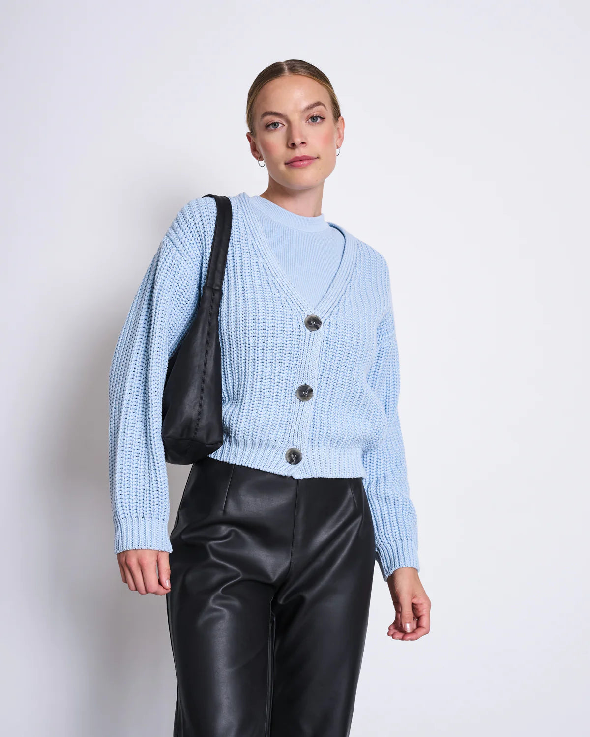 Jan ´n June - Strickjacke Lena hellblau aus Biobaumwolle