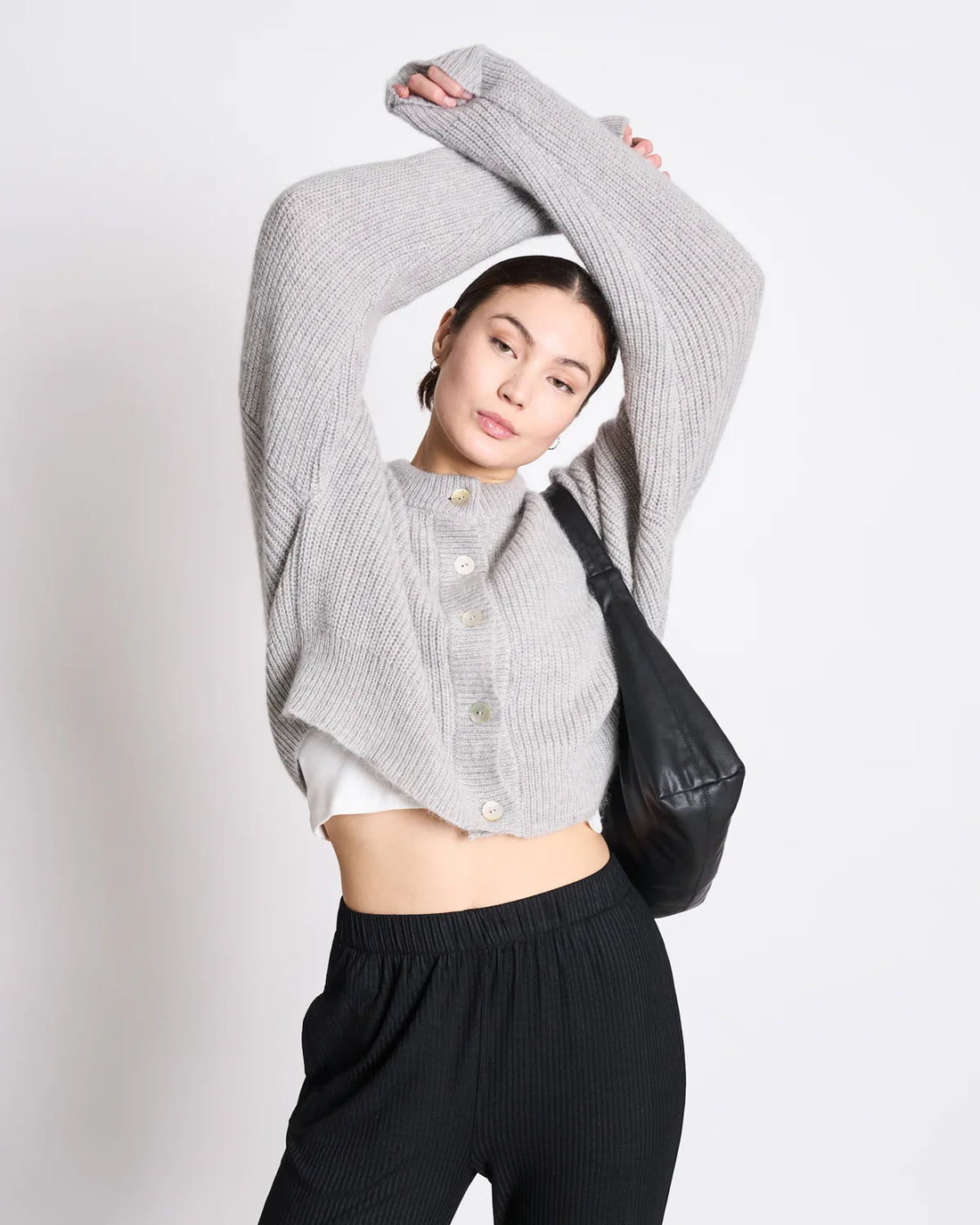 Jan ´n June - Strickjacke Beni Wolle hellgrau