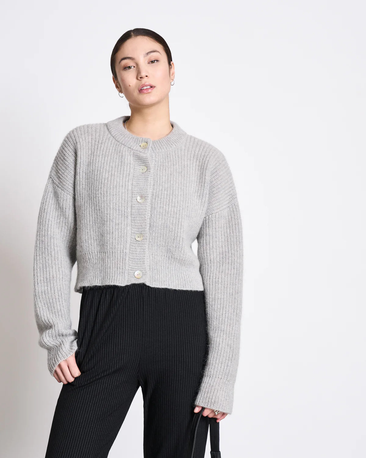 Jan ´n June - Strickjacke Beni Wolle hellgrau