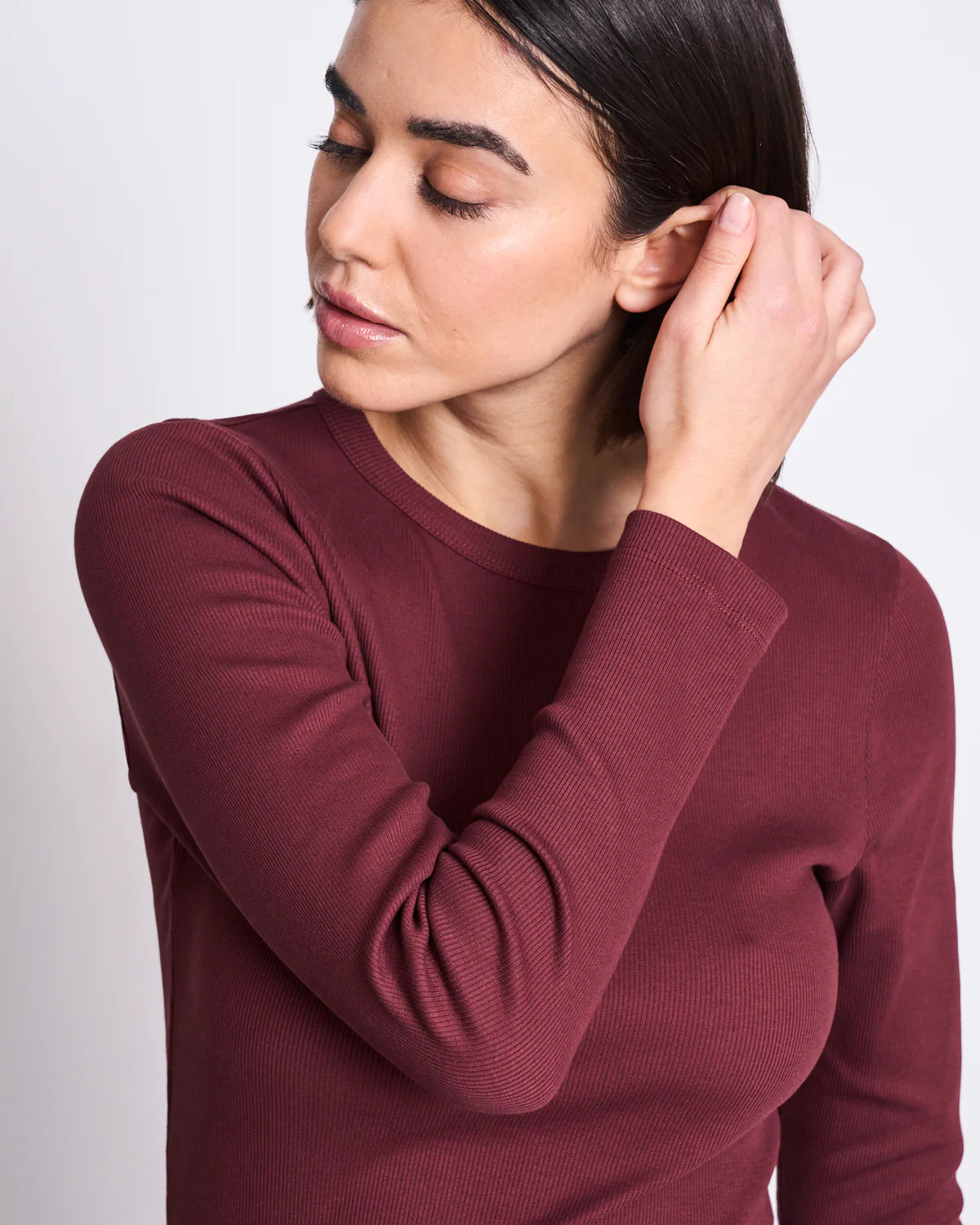Jan ´n June - Langarm-Shirt Muri gerippt dunkelrot