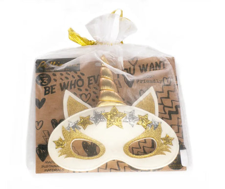 Kleine Flitzer - Maske Einhorn gold