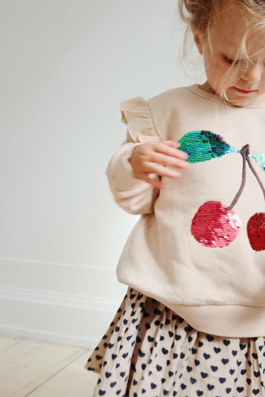 Konges Slojd - Baby Sweatshirt Kirsche beige - AURYN Shop