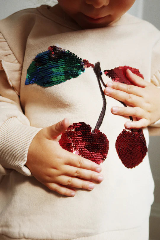 Konges Slojd - Baby Sweatshirt Kirsche beige - AURYN Shop